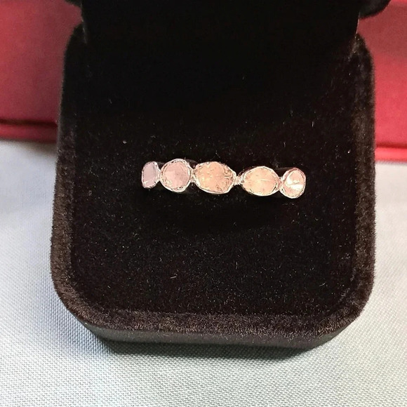 Natural Polki-Sliced Diamond Ring In 925 Sterling Silver. - Picture 7 of 11